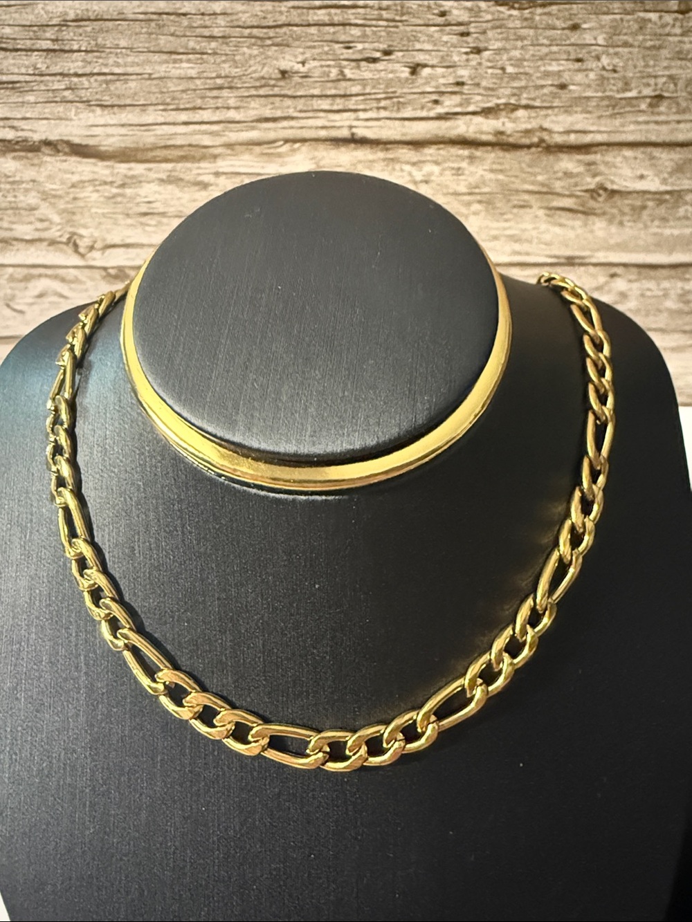 Classic Fígaro Gold Plated Chain Necklace - Women's Jewelry